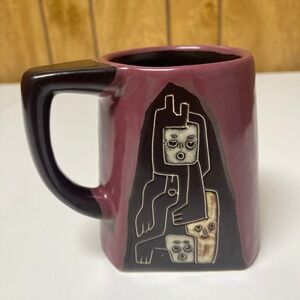 Ceramic Mug Artistic Faces Abstract Design by Mexican artist and potter Mara